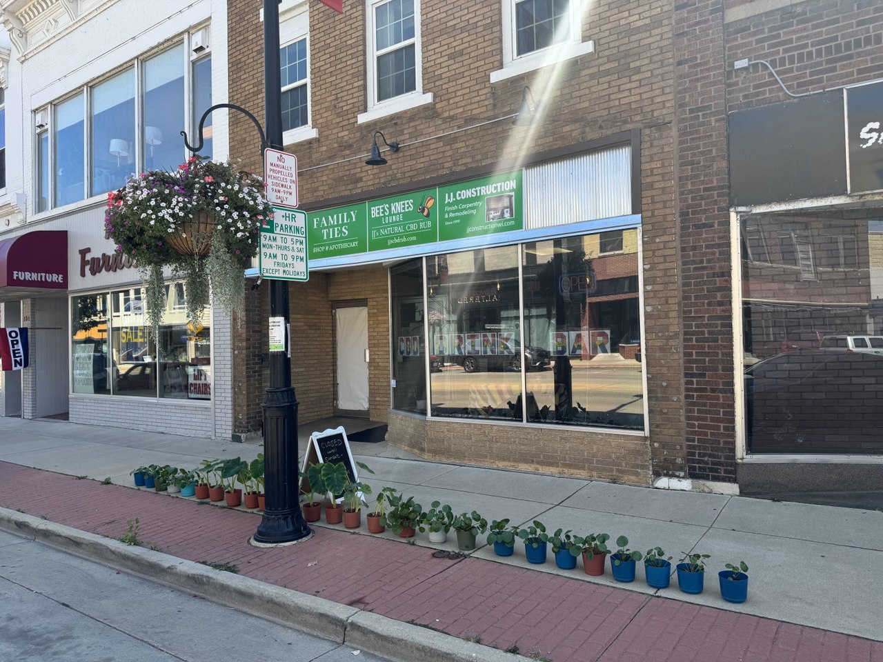Family Ties Apothecary storefront at 133 Front St, Beaver Dam, Wisconsin
